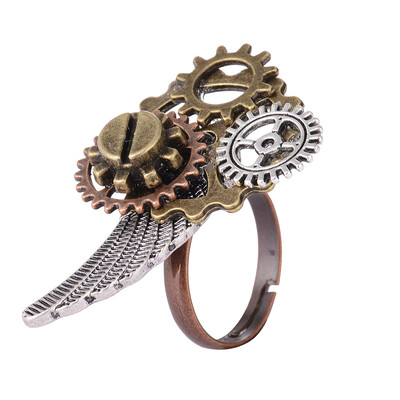 

Various Gears&Gears Steampunk Combined Mechanical Ring Jewelry