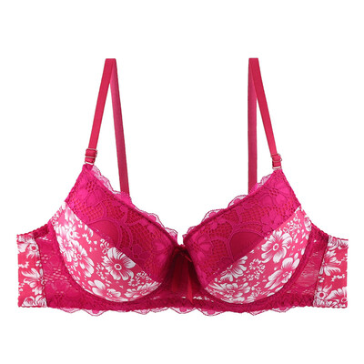 

〖Follure〗Fashion Sexy Gathering Ladies Bra C Cup Lace Printed Coloured Underwear Bra