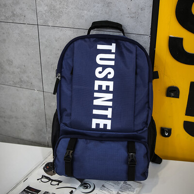 

Bookbags Male Large-capacity Euro-American Alphabet Printed Backpack 16-inch Computer Bag Personality Travel Shoulder Bag for Coll