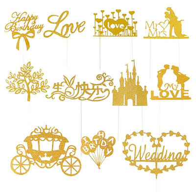 

Cake Cupcake Topper Insert Card Happy Birthday Wedding Party Decoration