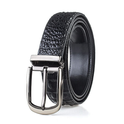 

New Men leather belt high quality Alloy pin buckle belt Business affairs Men high quality casual solid color belt