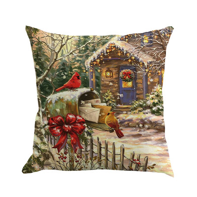 

Siaonvr Christmas Pillow Cover Pillowcases Decorative Sofa Cushion Cover 45x45cm