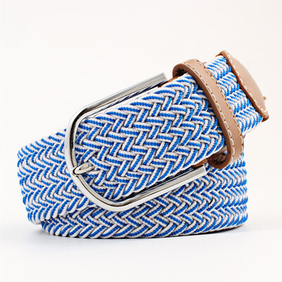 

High quality Unisex belt Patchwork color Canvas Pin Buckle Women belt casual stretch weaving Canvas Men&Women belt
