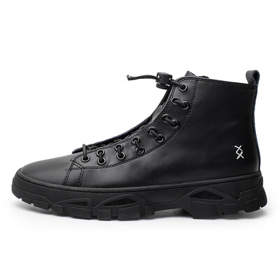 

Side zipper Martin boots mens casual high to help new mens shoes thick bottom trend mens shoes British wind leather tooling boots