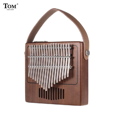 

Tom 17-Key Thumb Piano Kalimba Mbira Sanza Walnut Solid Wood with Carry Bag Musical Note Stickers Tuning Hammer Strap Musical Gift
