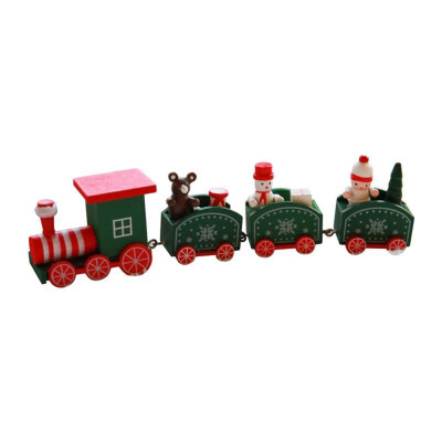 

Wood Christmas Train with Santabear Xmas kid toys gift ornament Christmas Decoration for Home