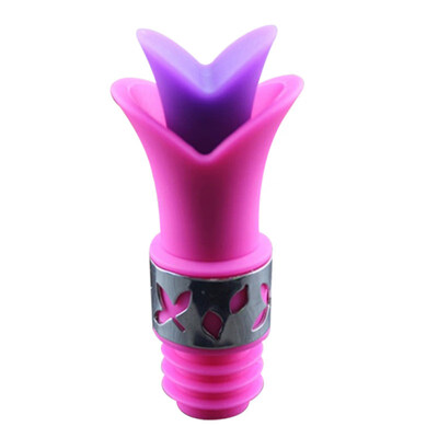 

Lily Flower Silicone Leakproof Red Wine Bottle Pourer Stopper Kitchen Bar Tool