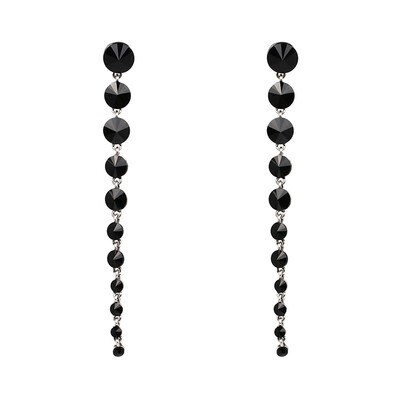 

5 Colors Elegant Rivet Long Dangle Earrings Trendy Statement Link Chain Drop Earring Spike Brincos Women JURAN Fashion Jewelry
