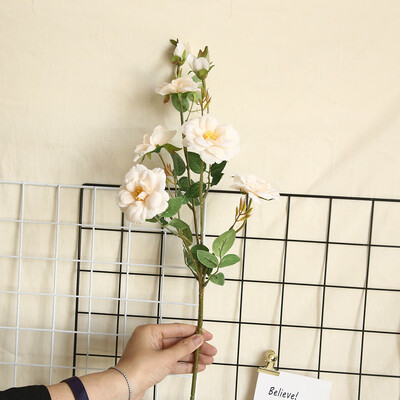 

Gobestart Artificial Fake Silk Flower Leaf Rose Flowers Floral Wedding Bouquet Party Home