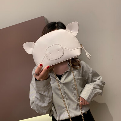 

Qiao Bani 2019 new Korean chic fashion cute pig chain small square bag shoulder diagonal trend handbags wholesale