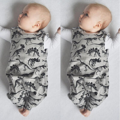 

Cute Baby Kids Boy Girl Infant Dinosaur Romper Jumpsuit Playsuit Bodysuit Outfits