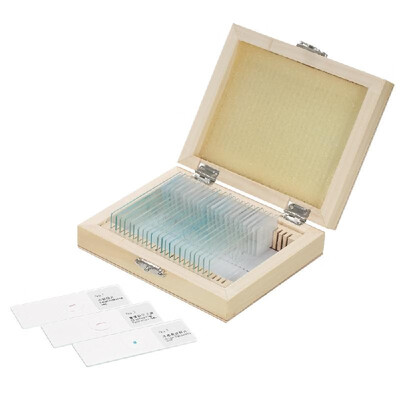 

KKmoon 25pcsset Prepared Microscope Slides Animal Plants Insects Tissues Specimens Slides Set with Wooden Case for Basic Biologic