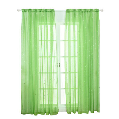 

Sheer Curtains Little Star Print Window Screen Curtains for Living Room Dining Room office Hotel 1 Panel 40"x106