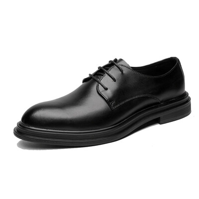 

Spring&summer shoes mens British Korean version of the pointed patent leather black tide shoes business dress casual bright lace-up shoes