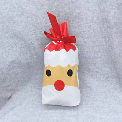 

Elk Snowflake Santa Claus Gift Bags Merry Chrtistmas Candy Food Bags With Ribbon For Christmas Decoration Supplies