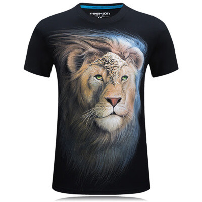 

WomensMens T-shirt O-Neck Short Sleeved 3D Print Funny Cotton Casual Tops