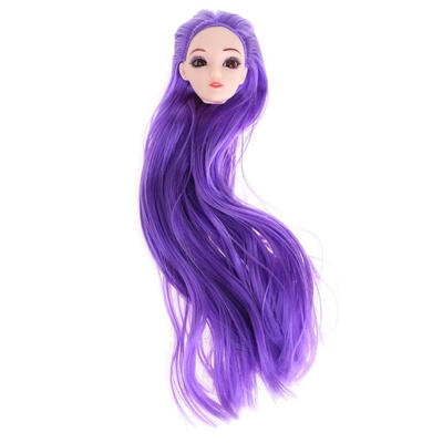 

Doll Heads Long Hair 3D Eyes Female Figure Baking Cake Mold DIY Heads Toy