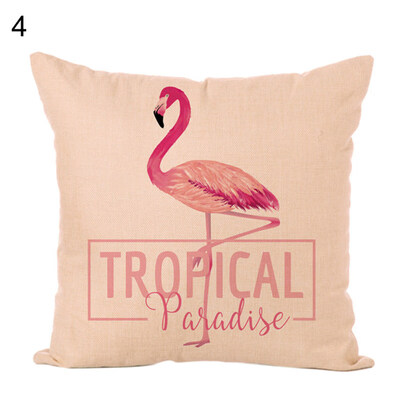 

Cartoon Flamingo Removable Throw Pillow Case Cushion Cover Sofa Bed Home Decor