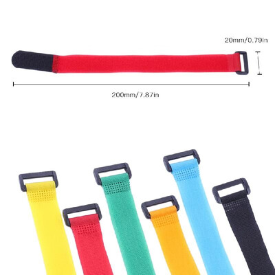 

10pcs Reusable Nylon Fishing Rod Belt Holder Tie Fastener Hook Loop Cable with Buckle Fish Tackle Accessories