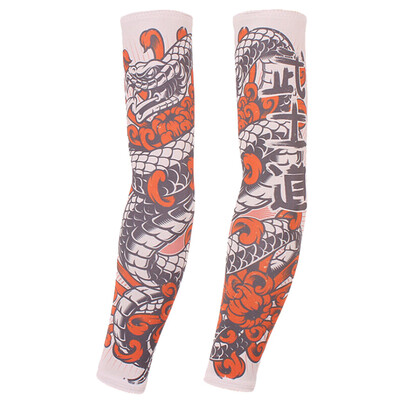 

〖Follure〗A Pair Sunscreen Temporary Tattoo Sleeves Body Art Arm Stockings Slip