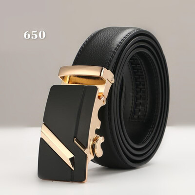 

Brand Fashion Automatic Buckle Genuine Leather Strap Belts For Men Top Quality Automatic Buckle black Belts luxury designer belt