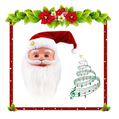 

Siaonvr Christmas Dolls Will Sing And Talk To Santa Claus Christmas Santa Claus Head
