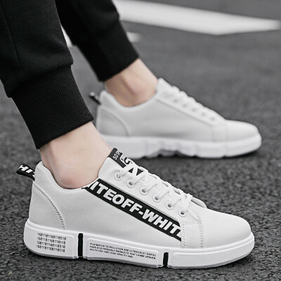 

Mens small white shoes new spring trendy shoes Korean version of leisure youth white canvas board shoes