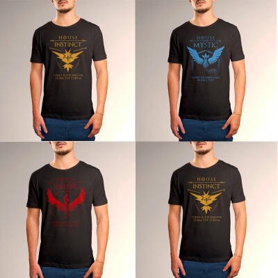 

Pokemon GO T Shirt Team Mystic Instinct Valor Men&acutes Blouse Top Simple Tee