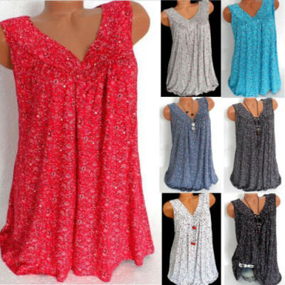 

Fashion Women Sleeveless Loose T Shirts Ladies Summer Casual Blouse Tops Shirt