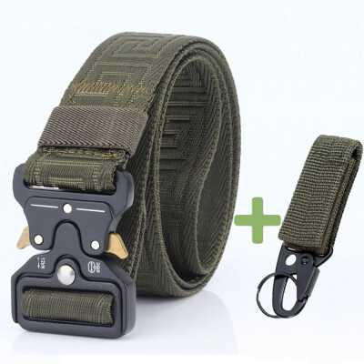 

Fashion Canvas Belt Tactical Designer Men Belts for Jeans Casual Thick Nylon Army Belt Metal Buckle Waist Belt Accessories Gift