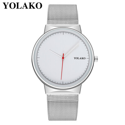 

Gobestart YOLAKO Mens Quartz Stainless Steel Band Newv Strap Watch Analog Wrist Watch