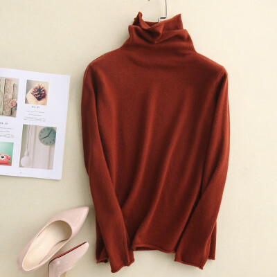 

QIANMUCHUN female plane pile collar cashmere woolen sweater fashion 5787