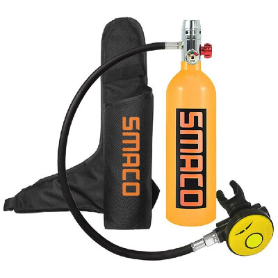 

1L Scuba Oxygen Cylinder Diving Air Tank Scuba Diving Respirator Refill Adapter Snorkeling Breathing Equipment with Protective Pou
