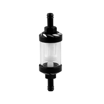 

CNC Universal Motorcycle Accessories Aluminum Alloy Gas Fuel Oil Filter Transparent Plastics Tube Removable&Washable Red