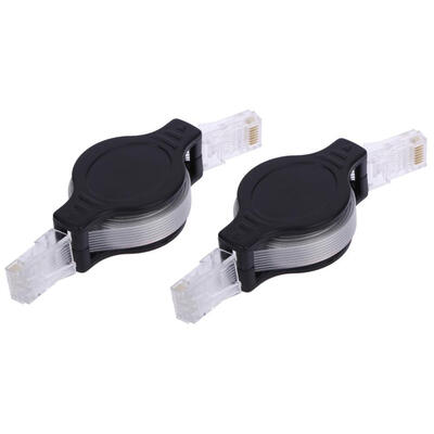 

2pcs Portable Retractable RJ45 Ethernet LAN Internet Network Cables Wires