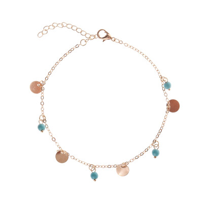 

Ankle Bracelet Sequins Turquoise Beads Anklet Foot Chain Ankle Bracelet