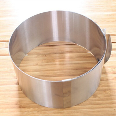 

Retractable Stainless Steel Circle Foam Ring Cake Baking Tool Set Size Shape Adjustable Bakeware Silver For Kitchen Tools