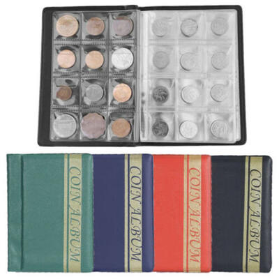 

120 Album Coin Penny Money Storage Book Case Folder Holder Collection 4 Colors