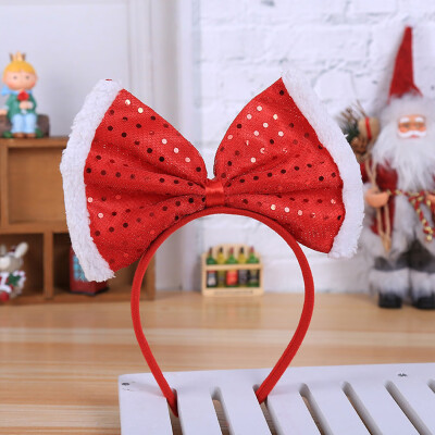 

Tailored Hot Christmas Headband Santa Xmas Party Decor Double Hair Band Clasp Head Hoop