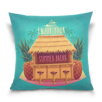 

ALAZA 16 X 16 inch Pillow Case Decorative Cushion Cover Tiki Bar Pattern Pillowcase