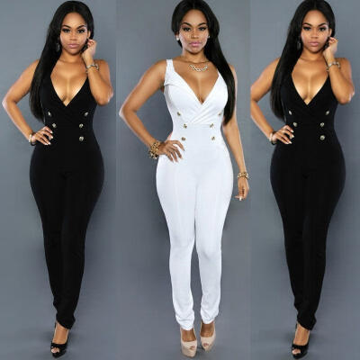 

Sexy Womens Sleeveless Bandage Bodycon Jumpsuit Romper Trousers Evening Clubwear