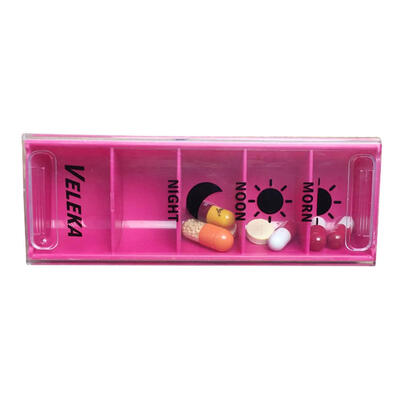 

5 Days Pill Box Organizer With Lids Tablet Travel Medicine Case Splitter