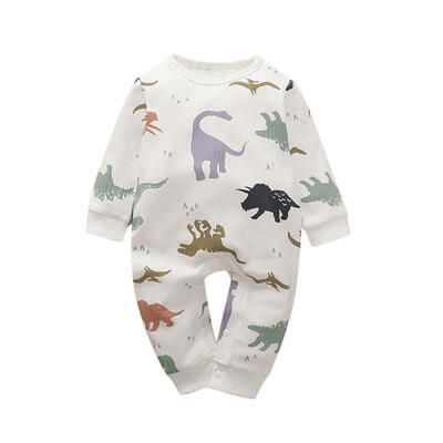 

Newborn Baby Boy Girl Dinosaur Printed Clothes Long Sleeve Cotton Romper Jumpsuits Winter One Piece Outfits