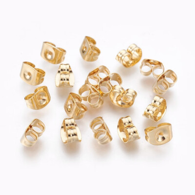 

304 Stainless Steel Ear Nuts Golden 6x45x35mm Hole 1mm