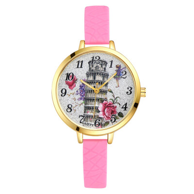 

Silicone Watch Pisa Leaning Watch Dial Quartz Watch GAIETY Brand Fashion Watch