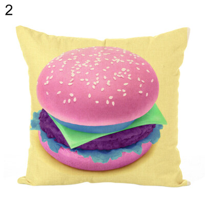 

Kiwi FruitHamburgerPineapple Pillow Case Cushion Cover Home Sofa Car Decor
