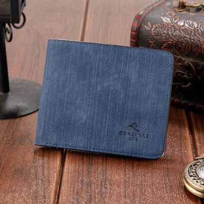 

Tailored Mens Canvas Wallet Retro Short Wallet Multi-Card Wallet Wild Casual Wallet