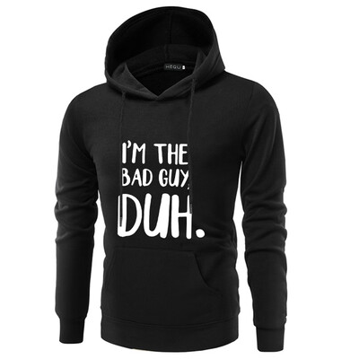 

New Men Long Sleeve Letter Printed Hoody Sweatshirt Casual Long Sleeve Funny Hoodie Pullover