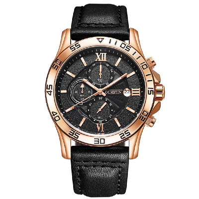

OCHSTIN Top Luxury Military Style Luminous Quartz Men Watch Genuine Leather Water-Proof Chronograph Casual Wristwatch Masculino Re