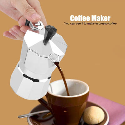 

Greensen 30mL 1 Cup Aluminum Italian Type Moka Pot Espresso Coffee Maker Stove Home Office Use
